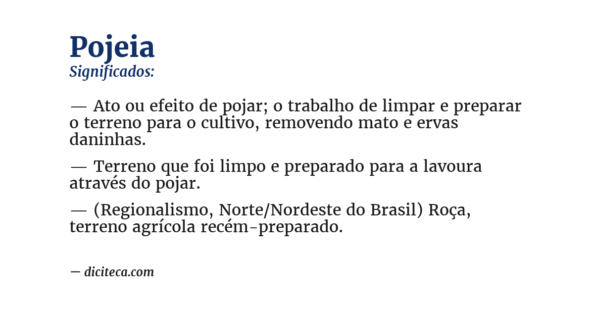 Significado de pojeia