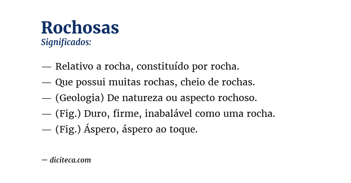 Significado de rochosas