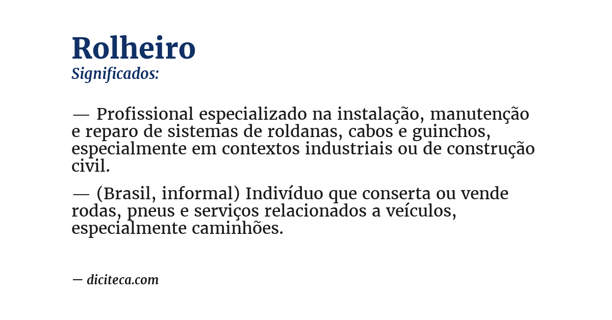 Significado de rolheiro