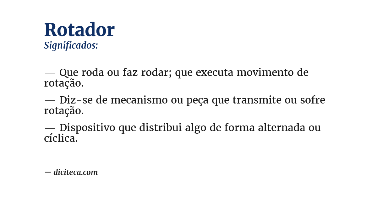 Significado de rotador