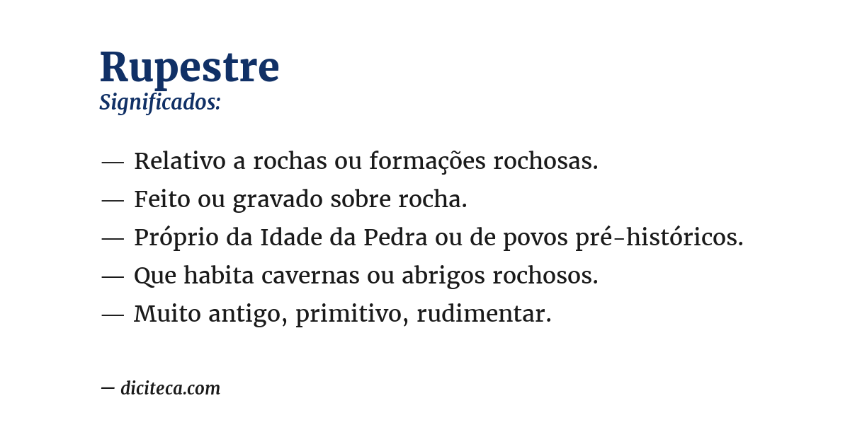 Significado de rupestre