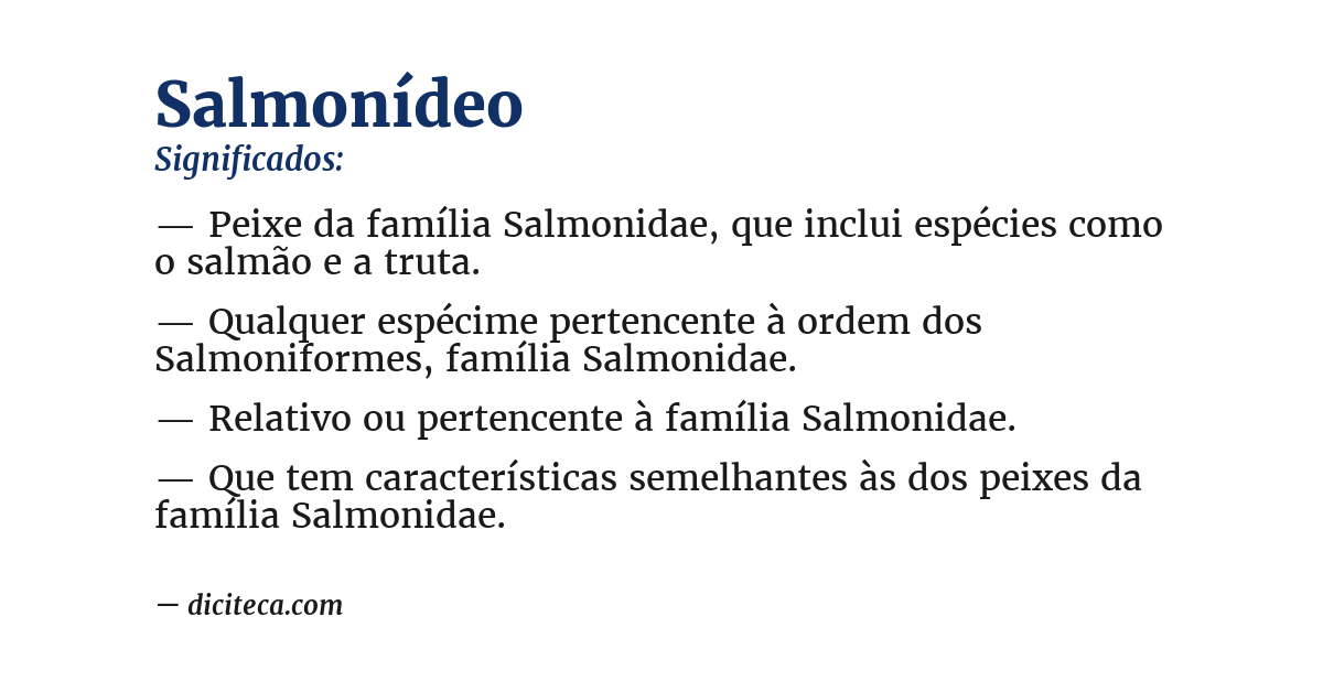 Significado de salmonídeo