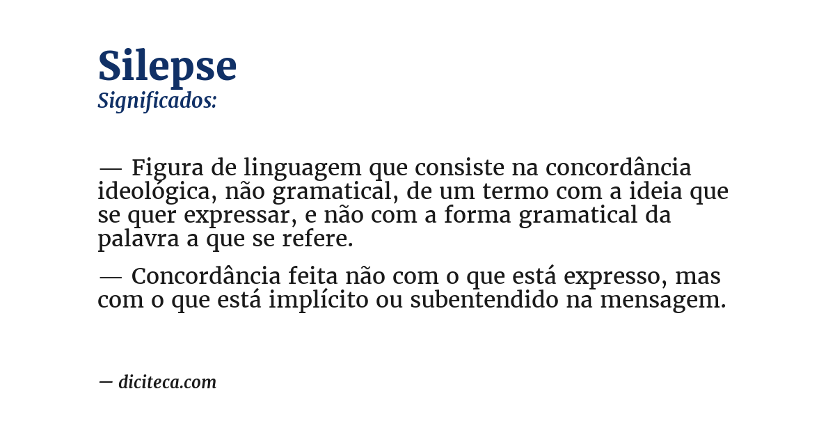 Significado de silepse