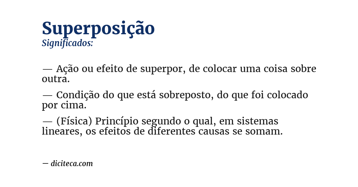 Significado de superposição
