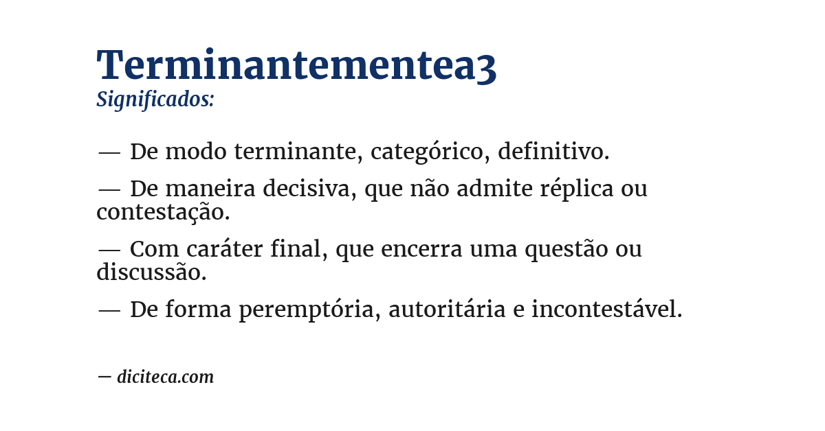 Significado de terminantementea3