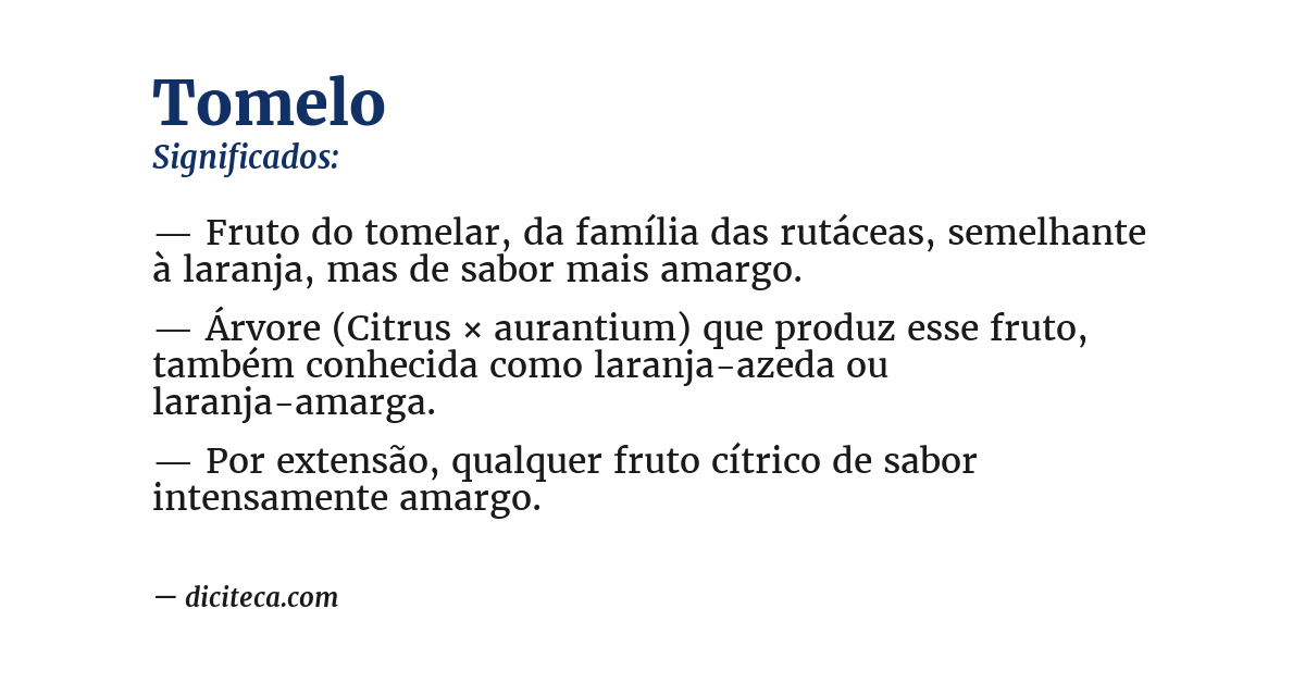 Significado de tomelo