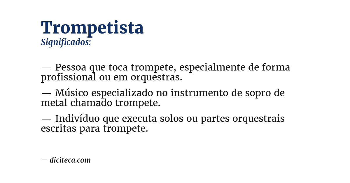 Significado de trompetista