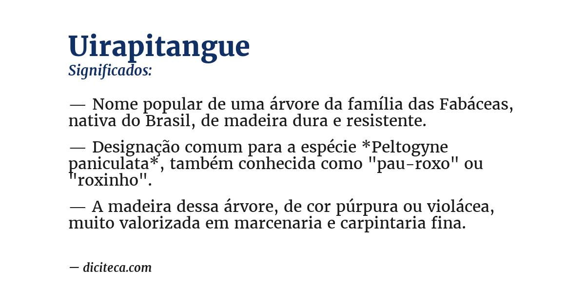 Significado de uirapitangue