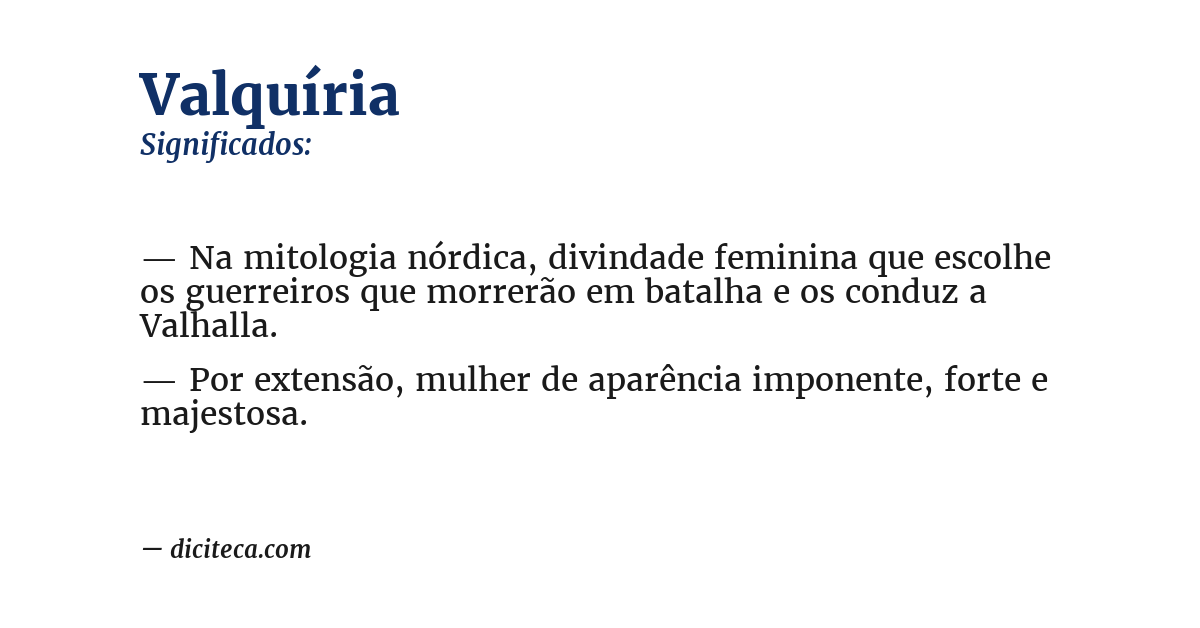 Significado de valquíria