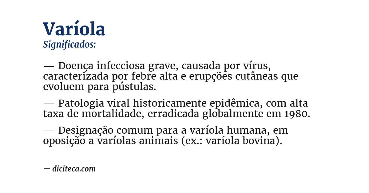 Significado de varíola