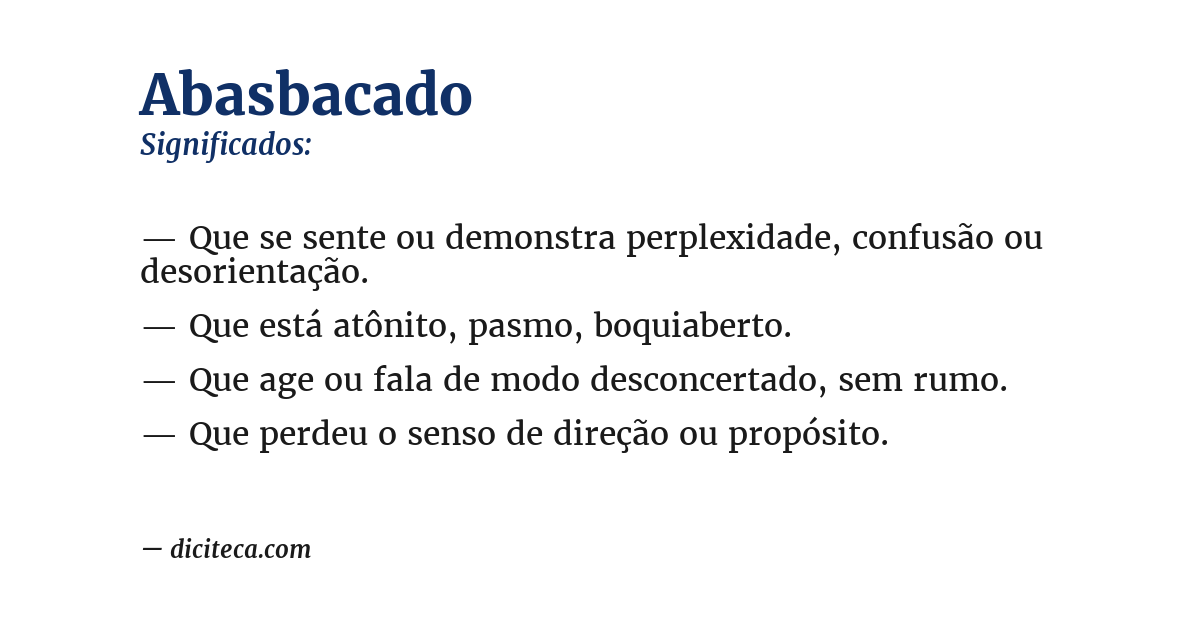 Significado de abasbacado