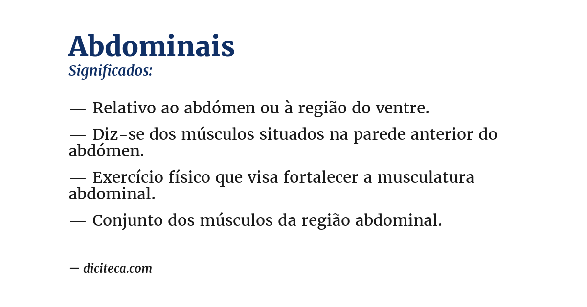 Significado de abdominais