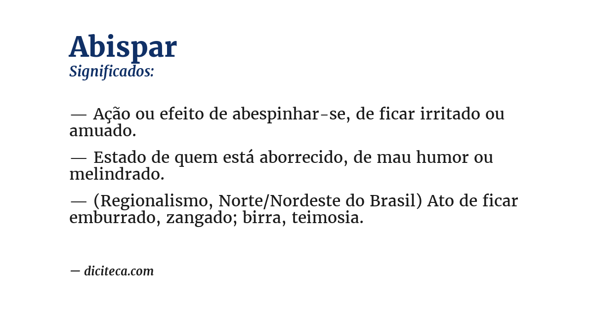 Significado de abispar