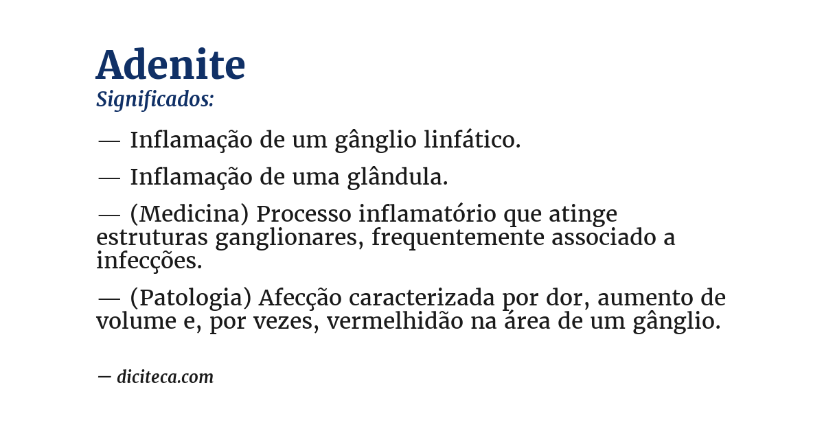 Significado de adenite