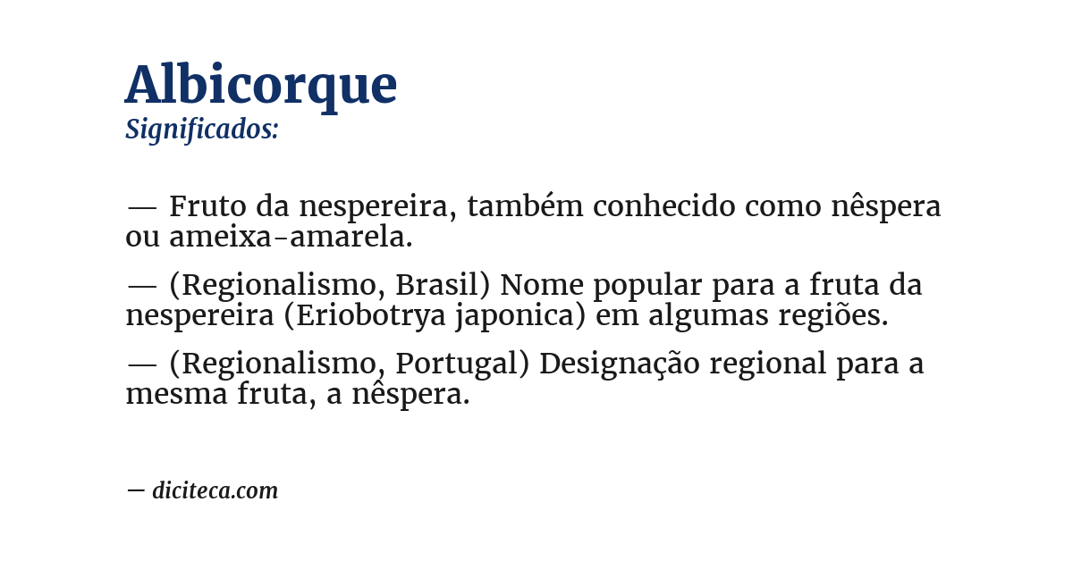 Significado de albicorque