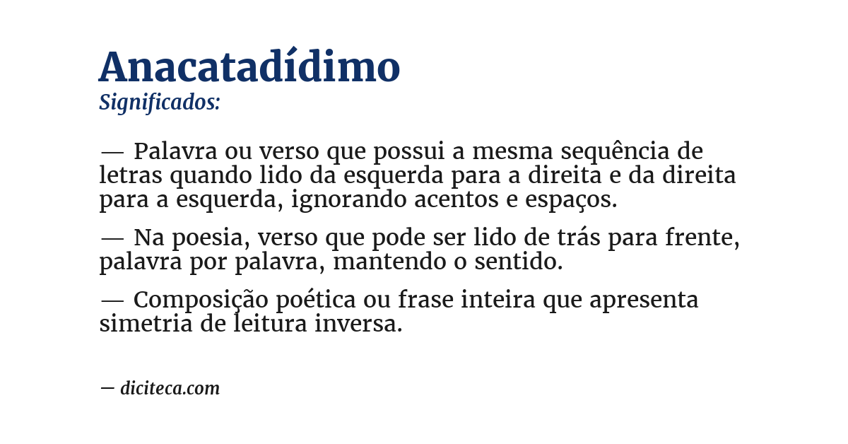 Significado de anacatadídimo
