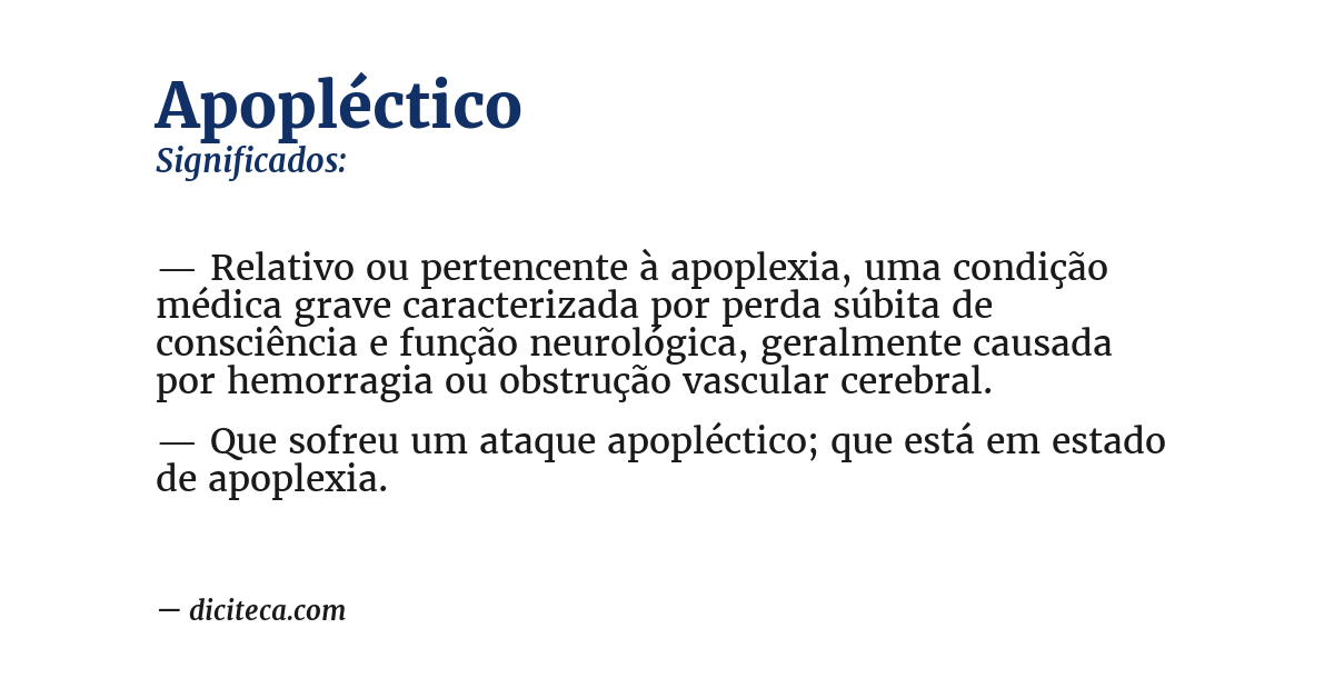 Significado de apopléctico