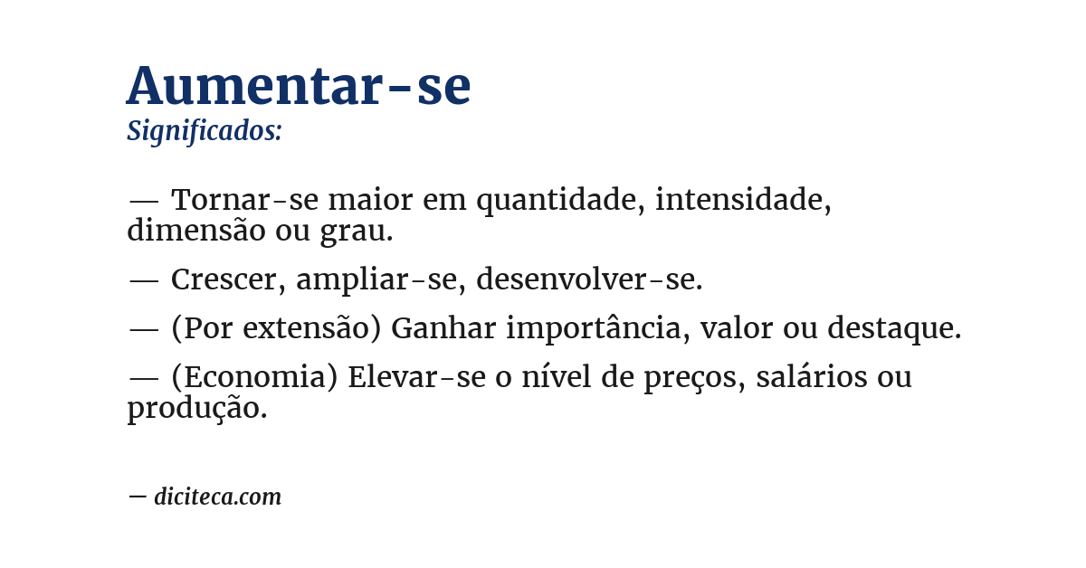 Significado de aumentar-se