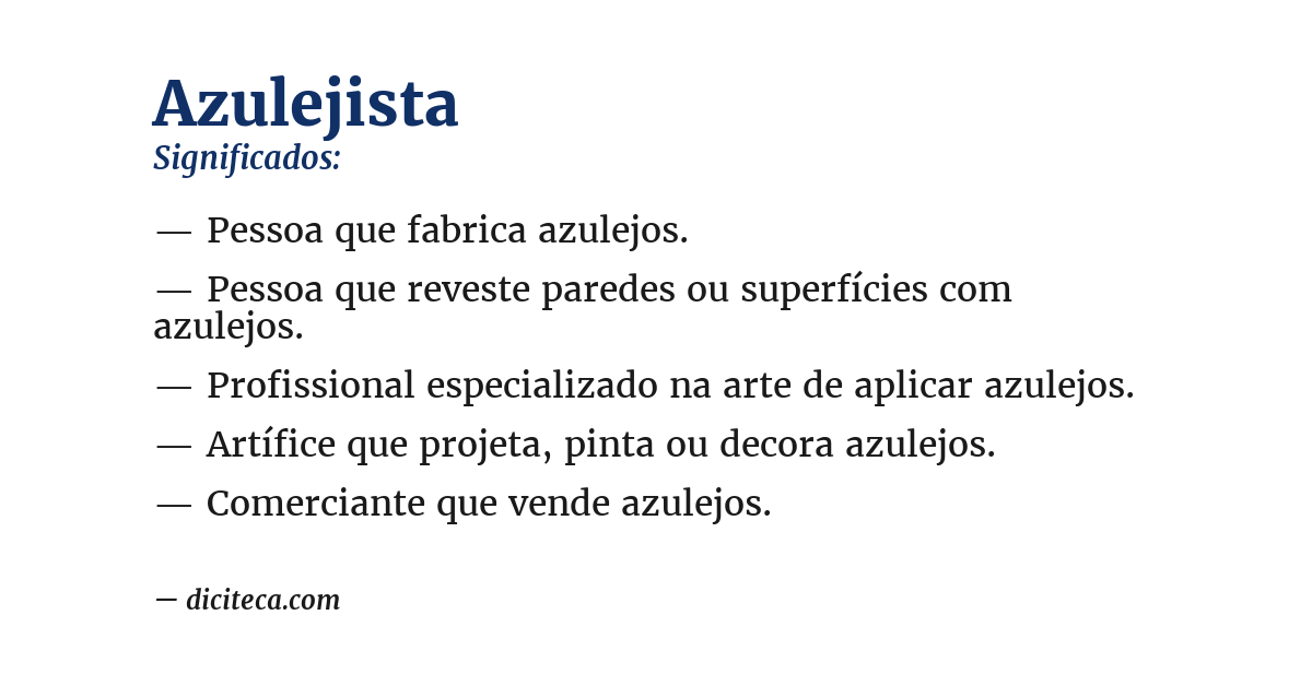 Significado de azulejista