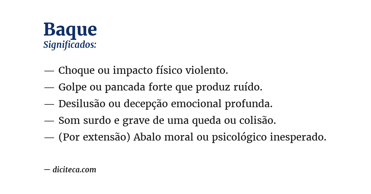 Significado de baque