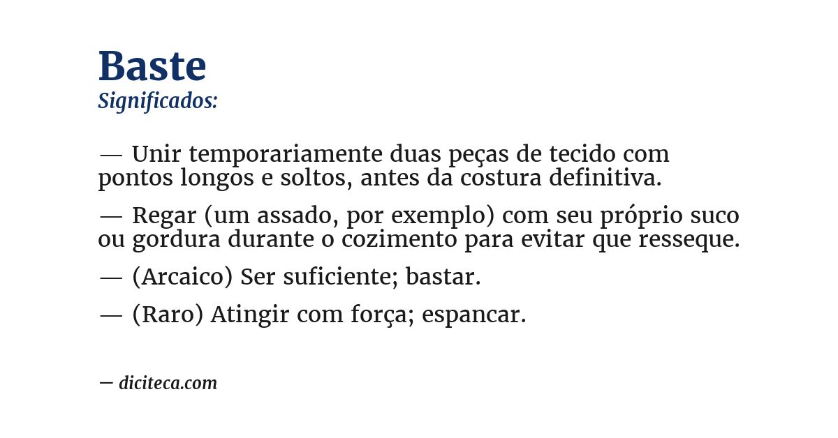 Significado de baste