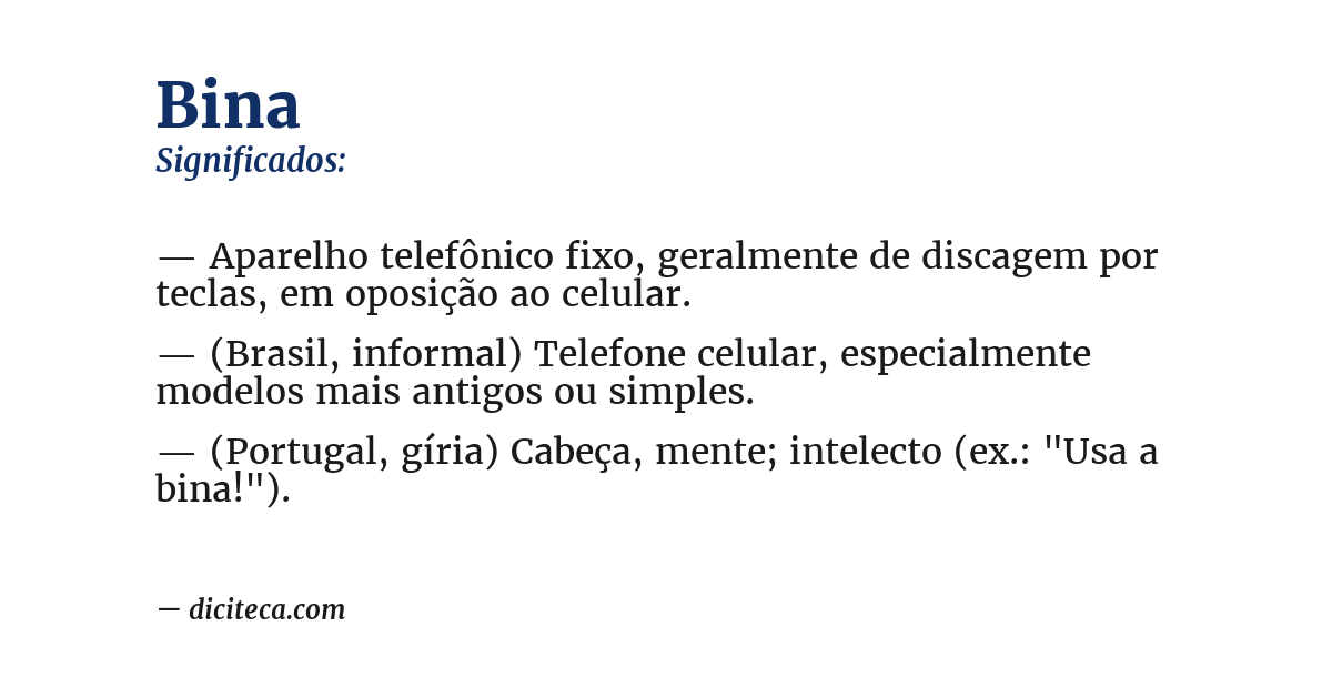 Significado de bina