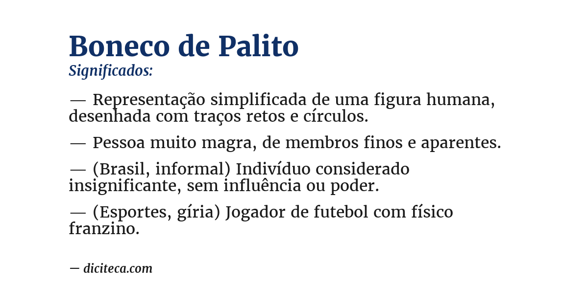 Significado de boneco de palito