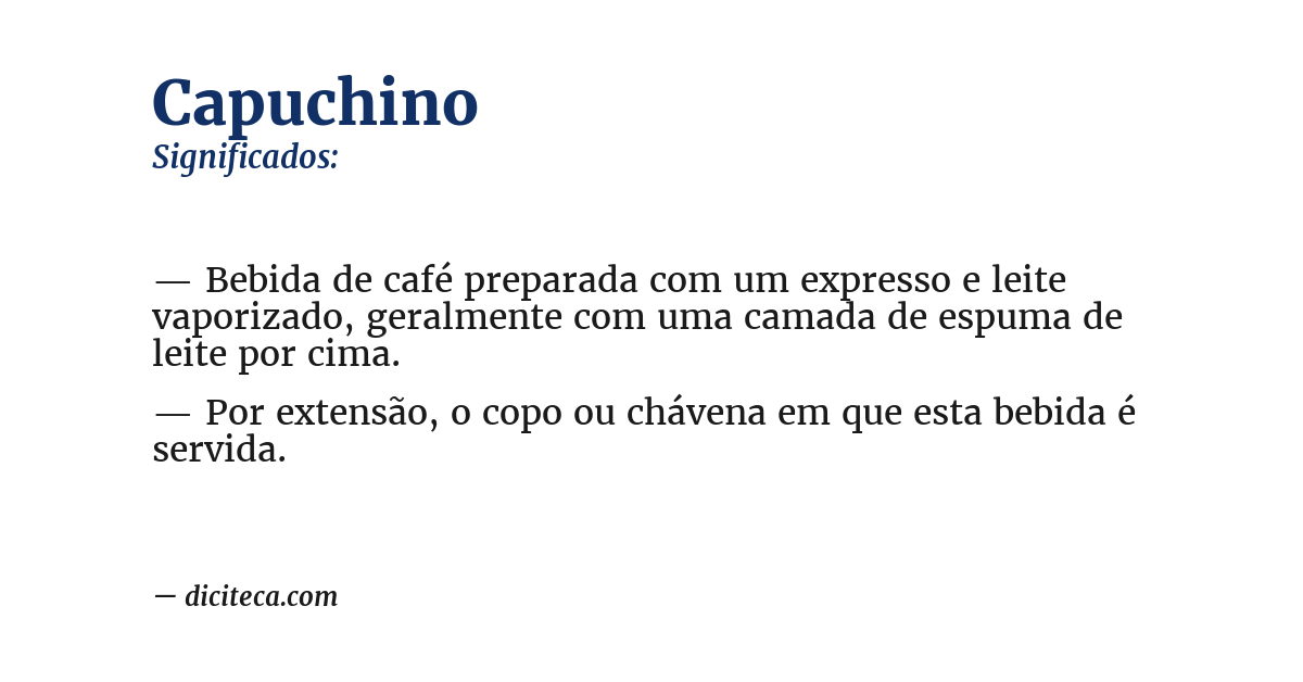 Significado de capuchino