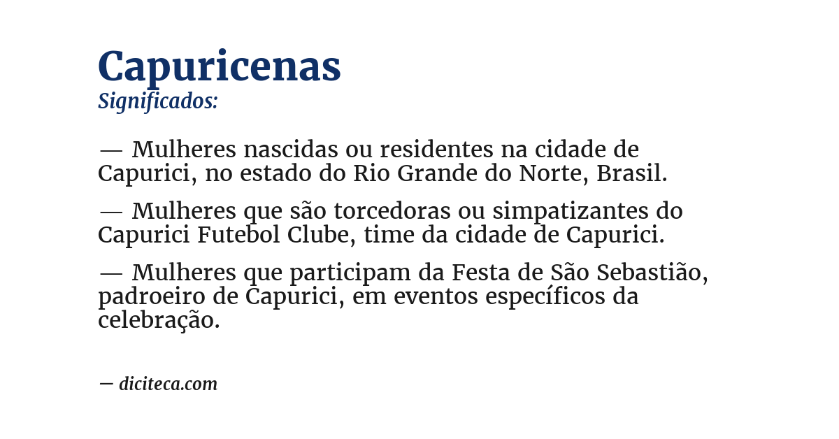 Significado de capuricenas