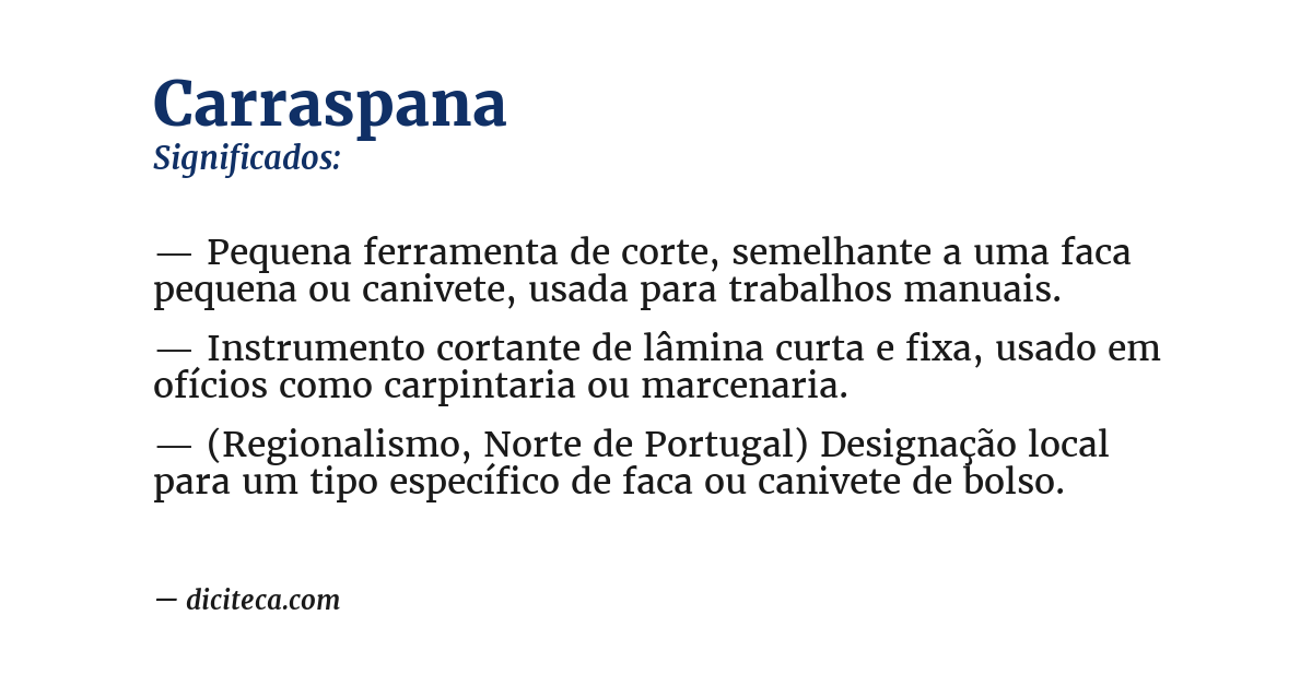 Significado de carraspana