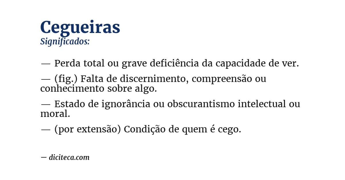 Significado de cegueiras
