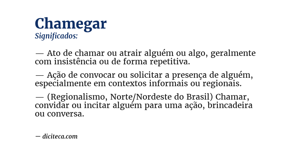 Significado de chamegar