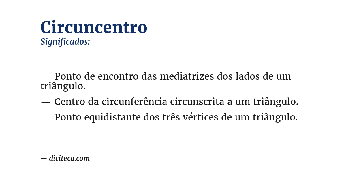 Significado de circuncentro