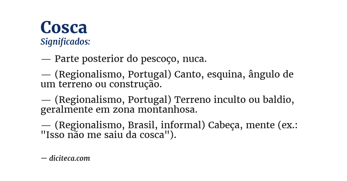 Significado de cosca