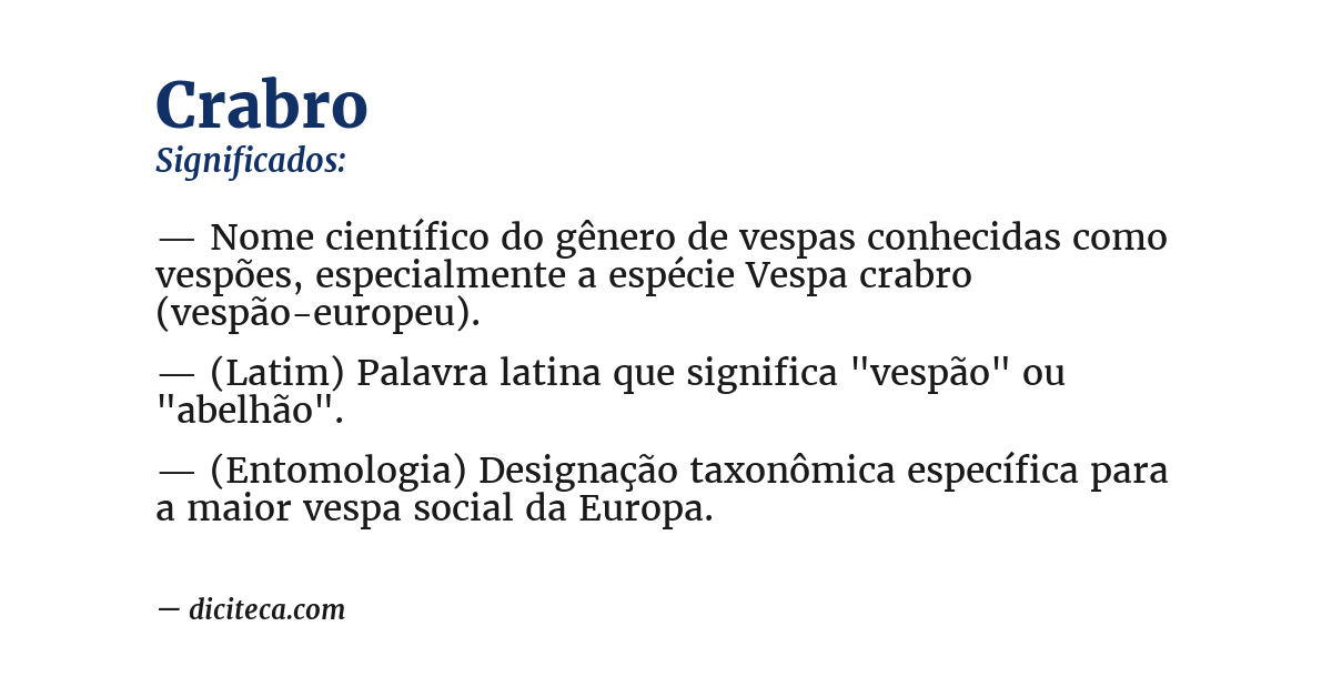 Significado de crabro