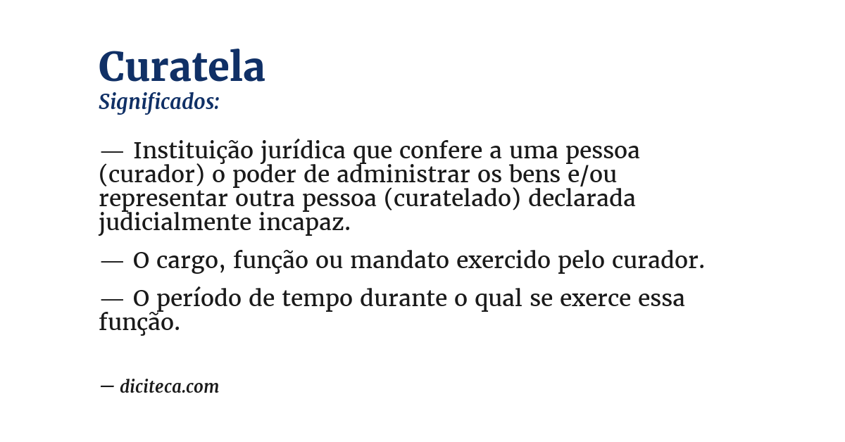 Significado de curatela