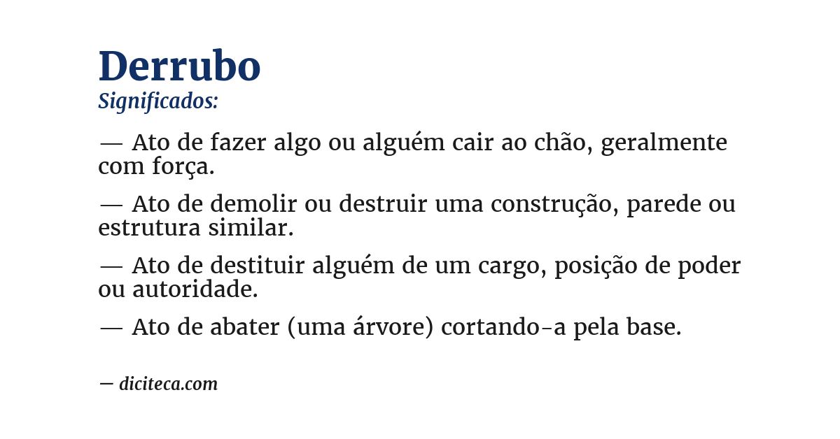 Significado de derrubo