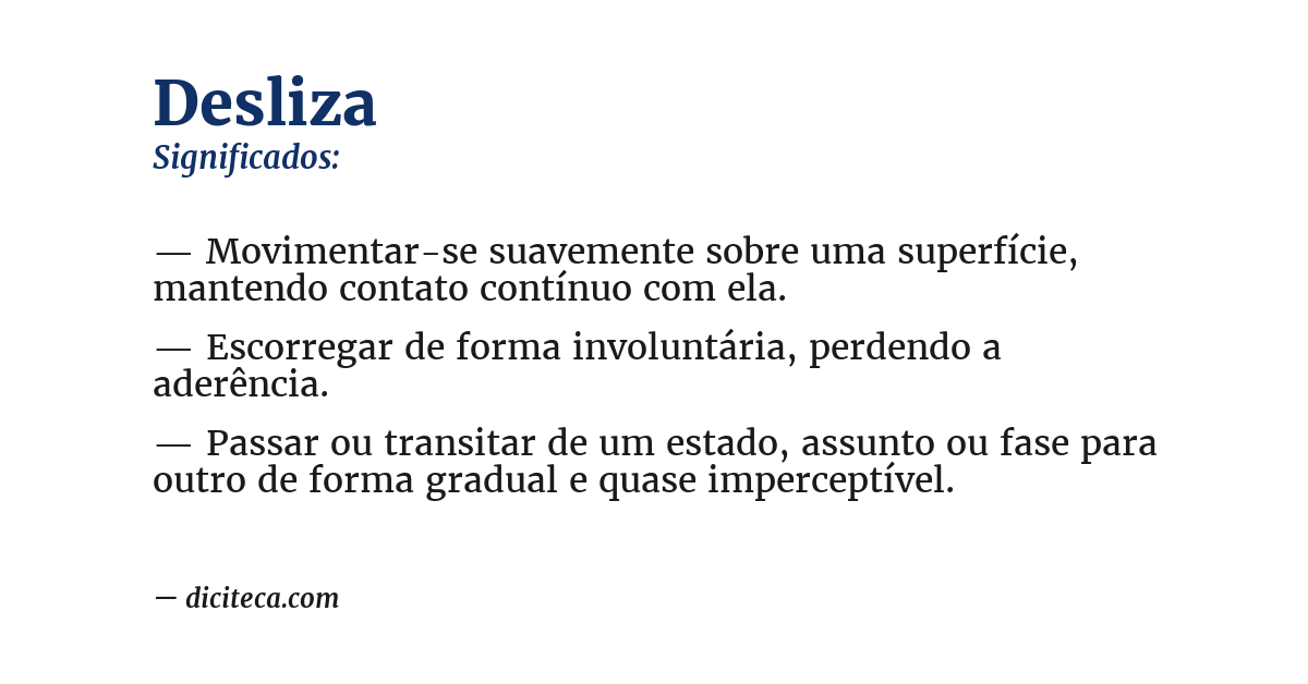 Significado de desliza