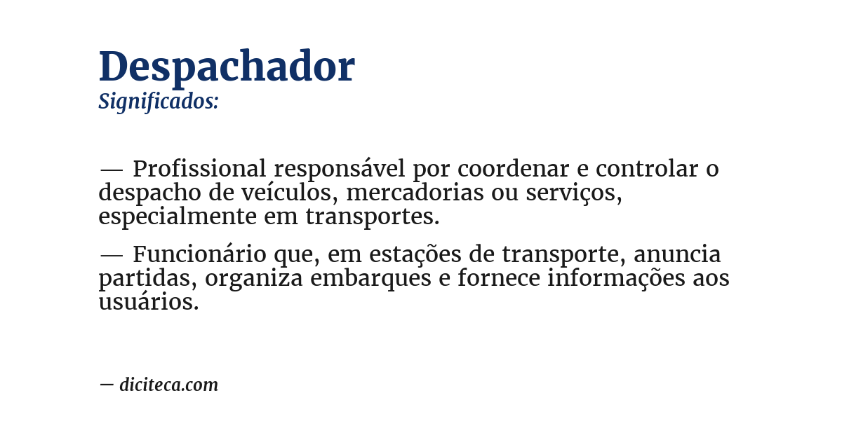 Significado de despachador