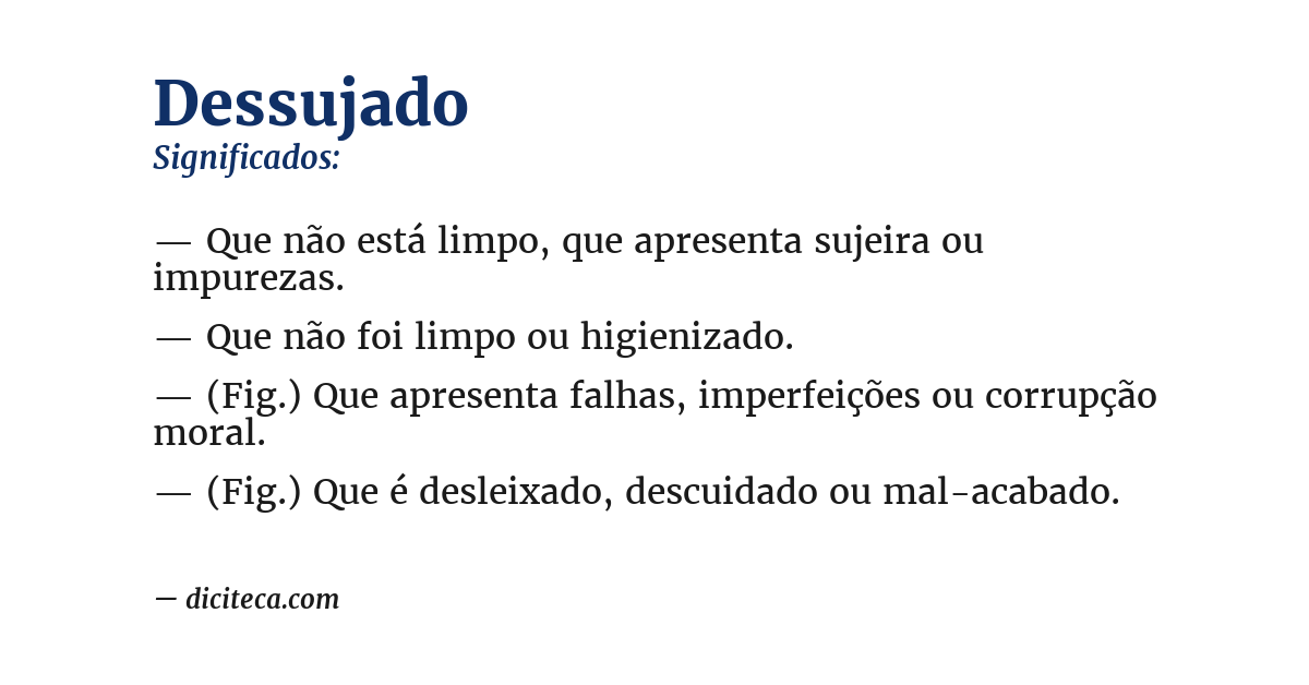 Significado de dessujado