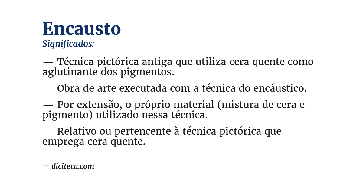 Significado de encausto