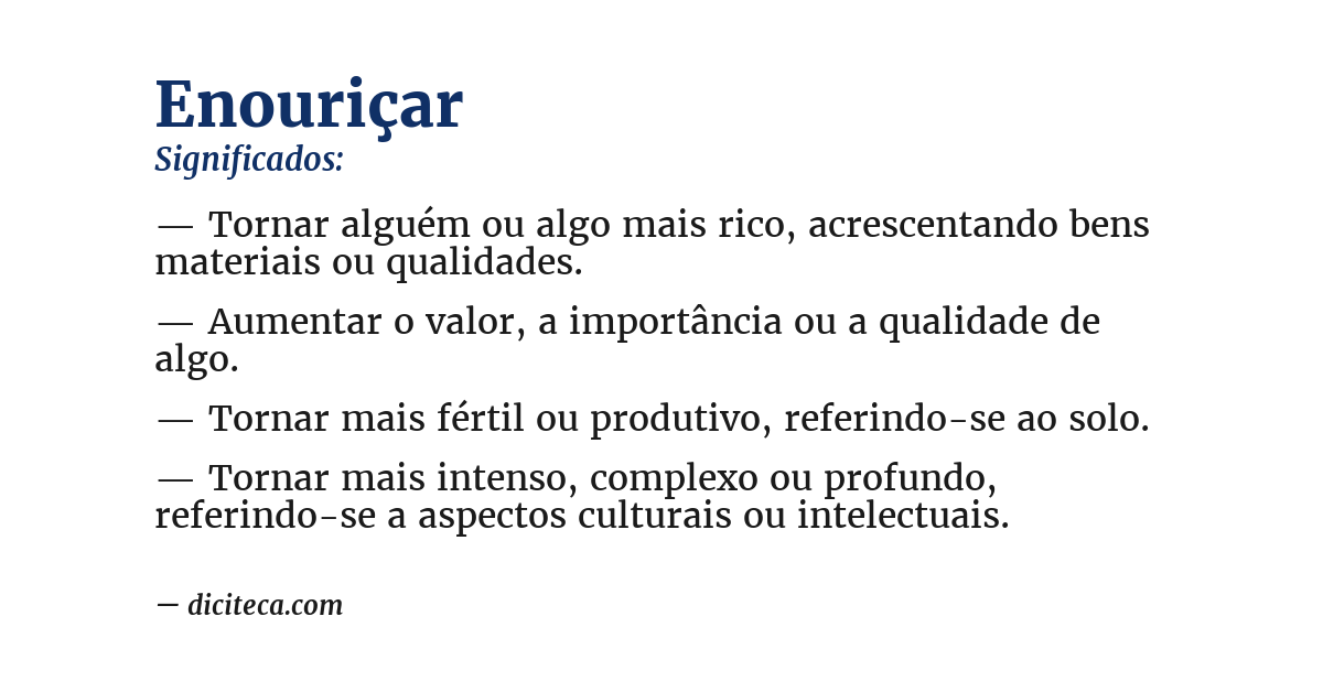 Significado de enouriçar