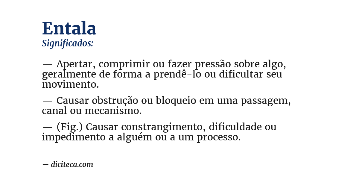 Significado de entala