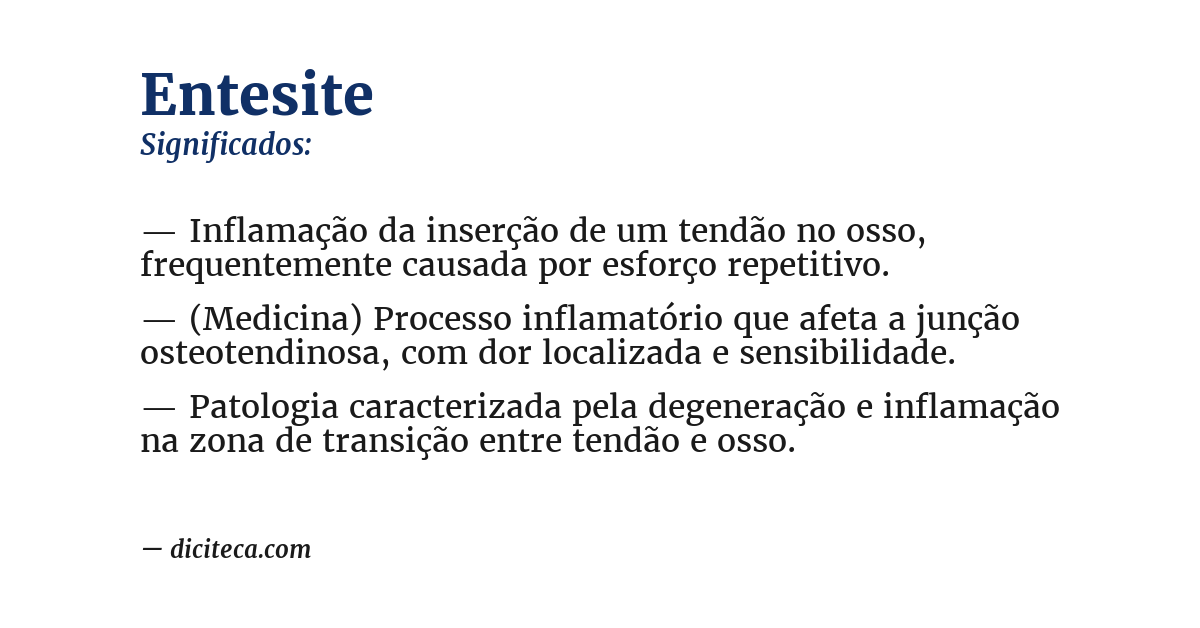 Significado de entesite
