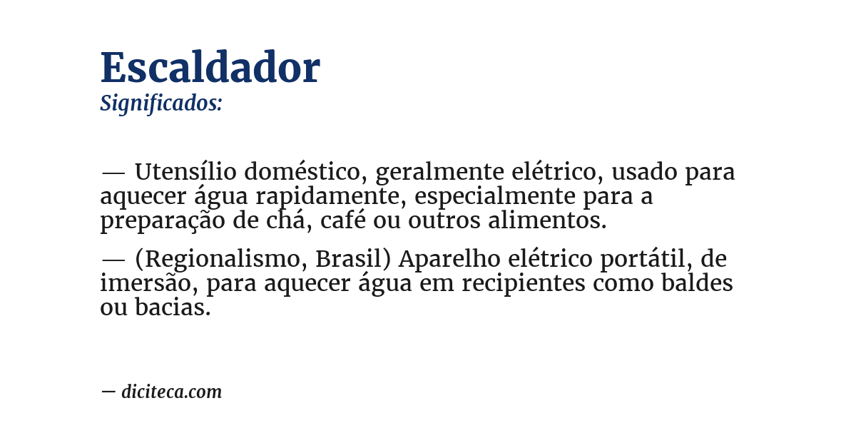Significado de escaldador