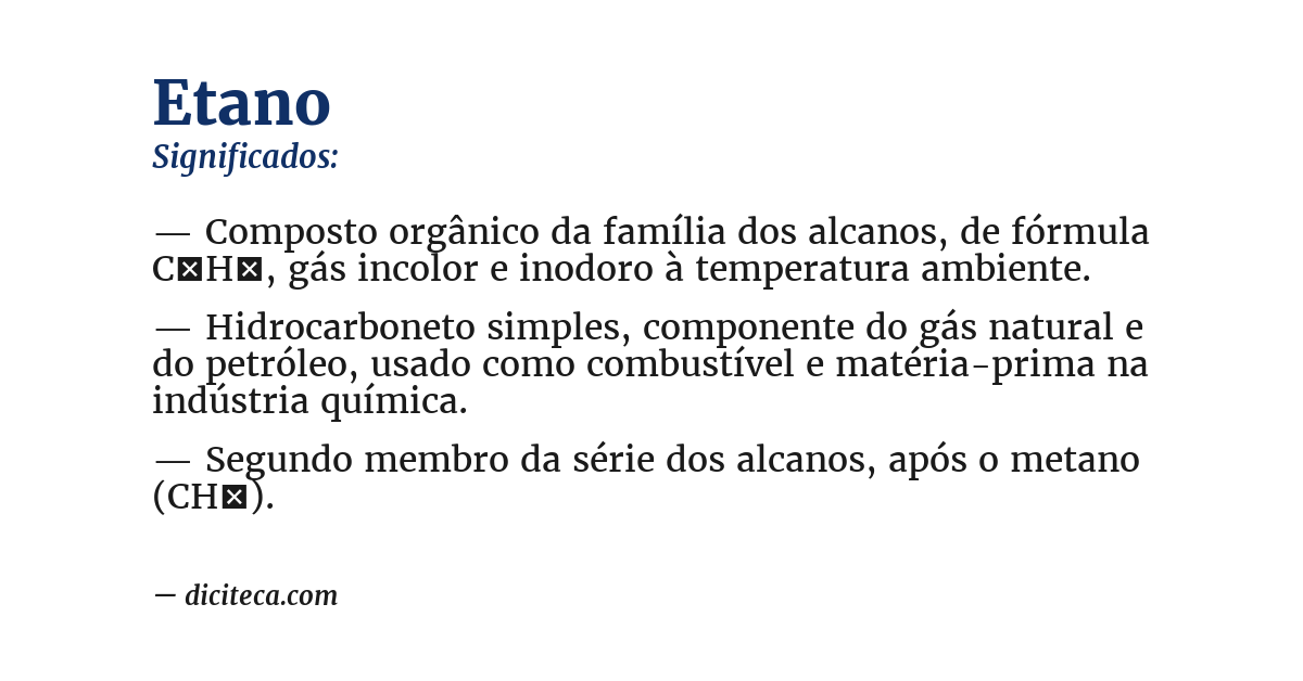 Significado de etano