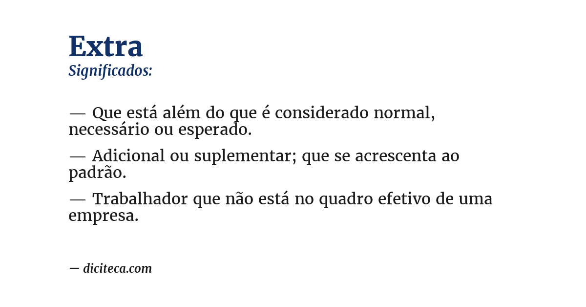 Significado de extra