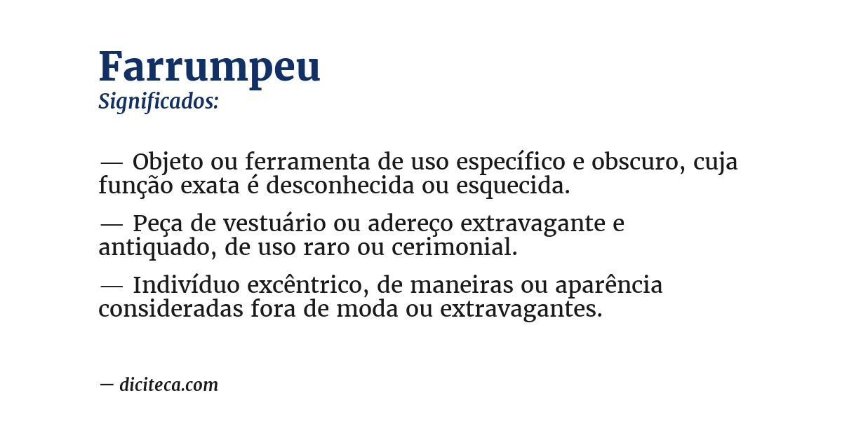Significado de farrumpeu