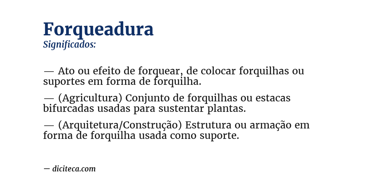 Significado de forqueadura