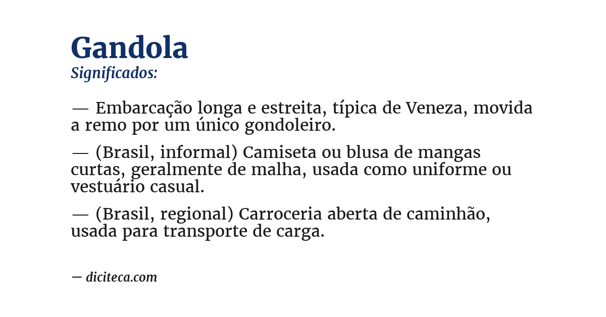 Significado de gandola